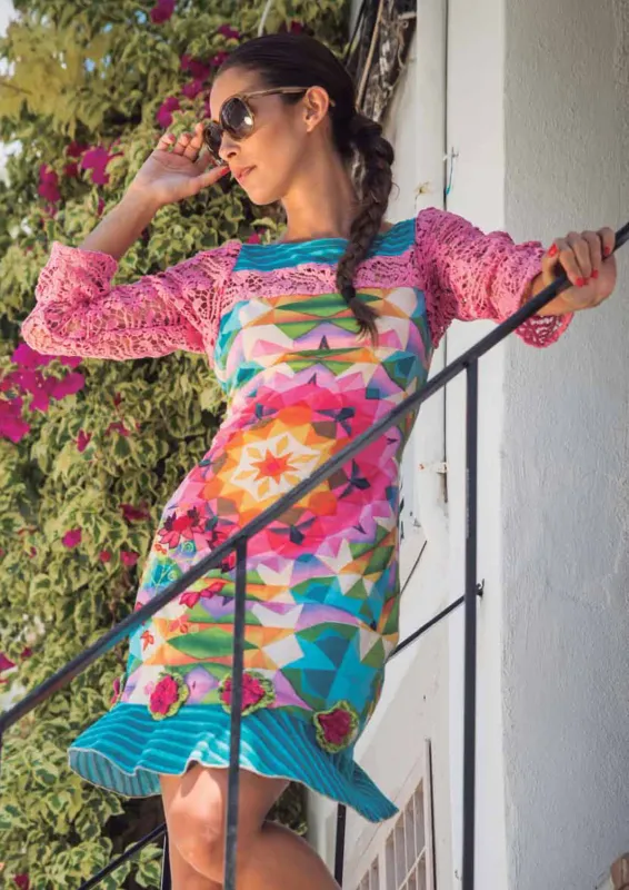 Savage Culture: Pink Rosette Delicate Dakota Dress