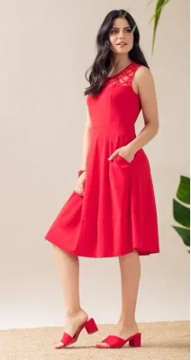 Maloka: Rose Mesh Decolletage Pocket Dress (Black only, 2 Left!)