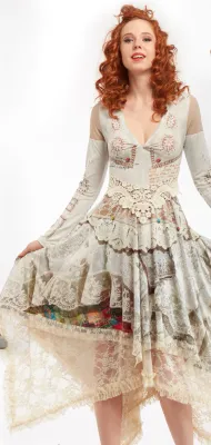 IPNG: Backwards Tuxedo Illusion Gown In Poetic Layers