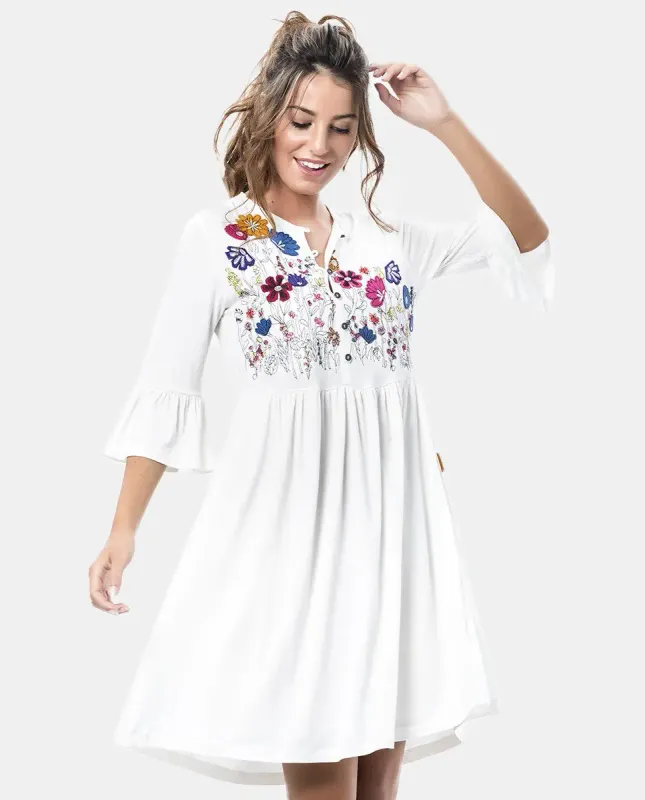 Mamatayoe: Fuschia Snow Garden Flute Dress