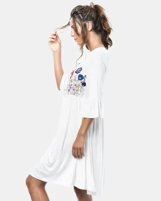 Mamatayoe: Fuschia Snow Garden Flute Dress