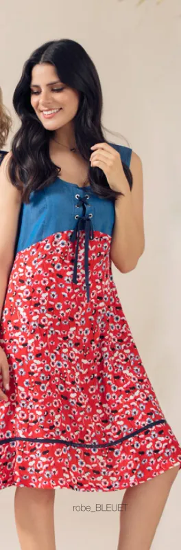 Maloka: Tied Bodice High Waisted Blooming Dress (1 Left!)