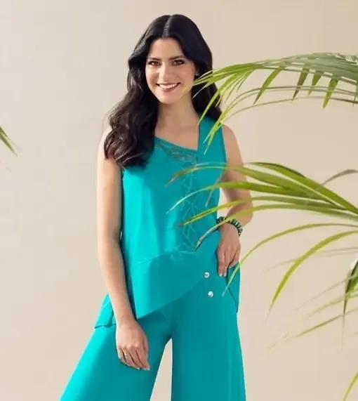 Maloka: California Sunset Asymmetrical Flounce Tunic