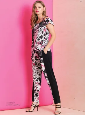 Maloka: Hot Pink Fantasy Cold Shoulder Ruffled Top