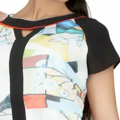 S'Quise Paris: Keyhole Abstract Art Tunic