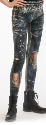 IPNG: Love Letter Ripped Jean Illusion Legging