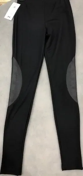 Myco Anna: Sharp Nylon Black On Black Patchwork Legging