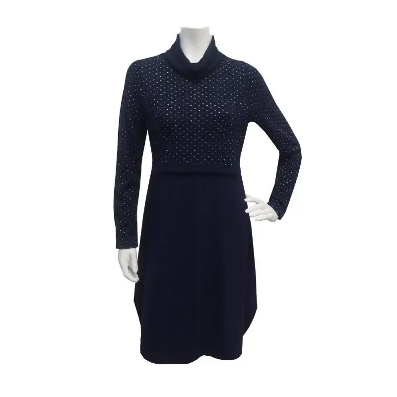 Maloka: Inverted Rose Bud Wool Midi Dress