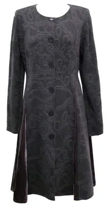 Maloka: White Diamond Jacquard Coat