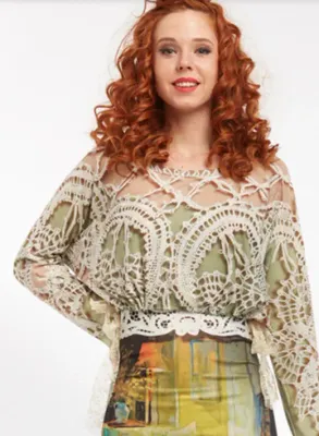 IPNG: Lace Illusion Poetic Layers Top