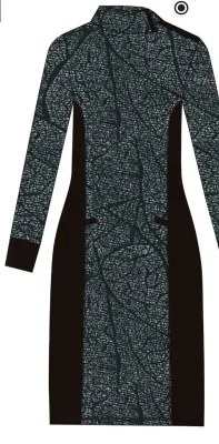 Maloka: Romantic Rainstorm Jacquard Contrast Midi Dress (1 Left!)