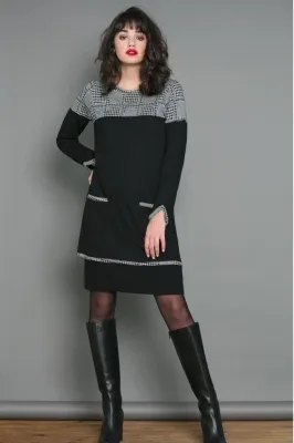 Maloka: Gingham Goddess Colorblock Pocket Tunic