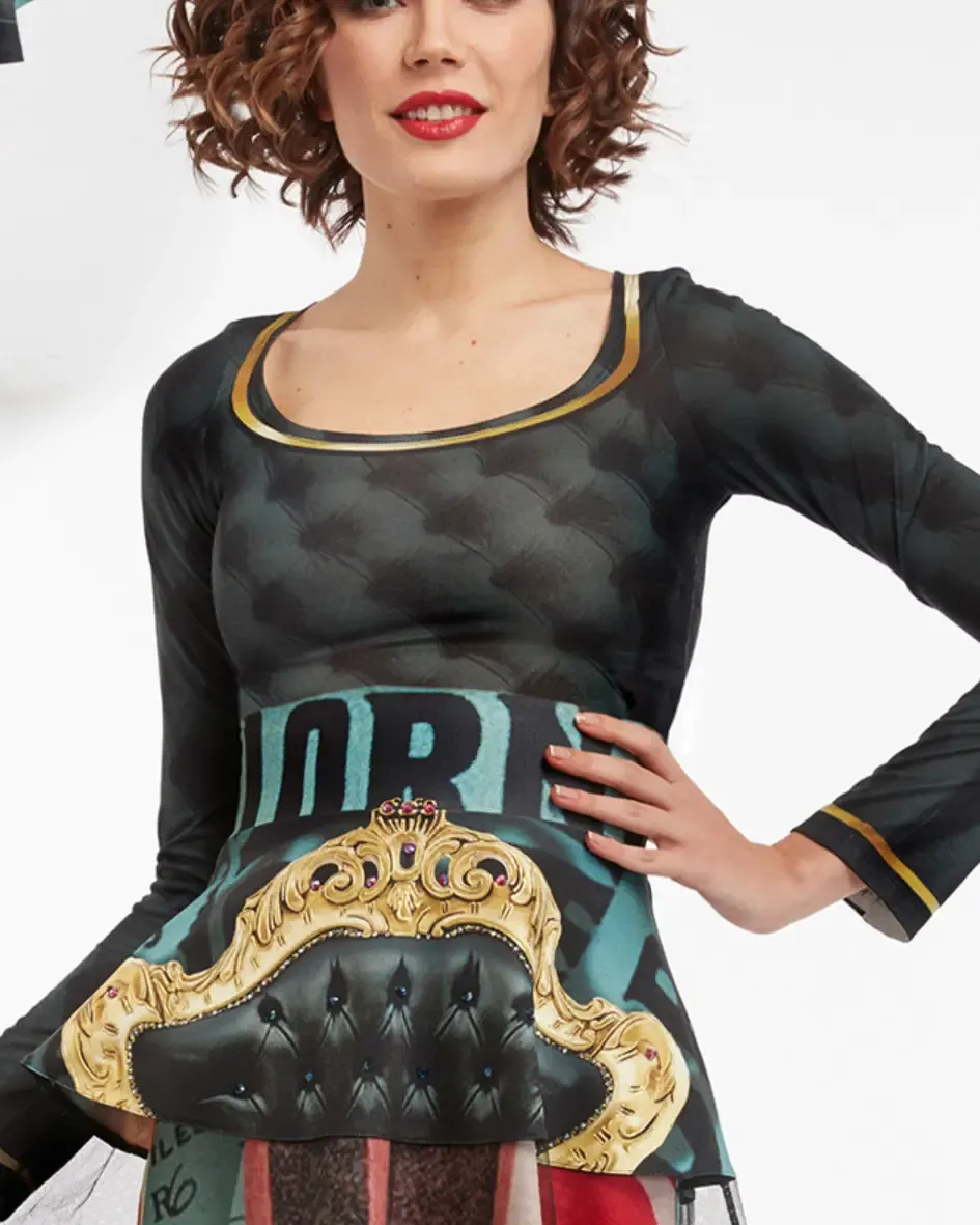 IPNG: Black Emerald Furniture Gossips Crop Top
