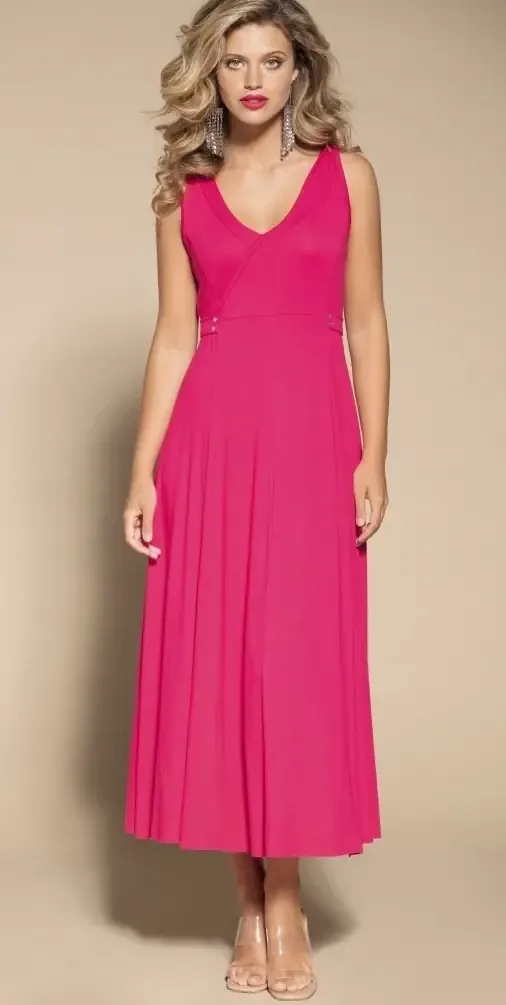 Maloka: Tied Waist Glamorous Maxi Dress