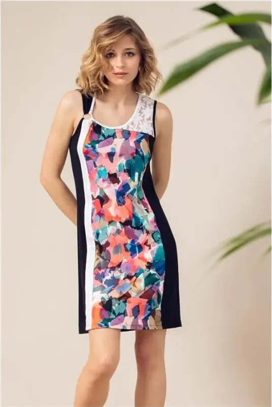 Maloka: Pink Diamond Prism Colorblock Sundress (2 Left!)