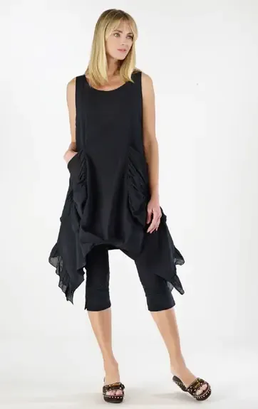 Luna Luz: Asymmetrical Free Flow Cotton Tunic 