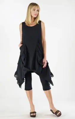 Luna Luz: Asymmetrical Free Flow Cotton Tunic 