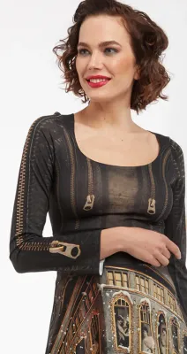 IPNG: Biker Chic Zip Illusions Crop Top (Some Ship Immed!)