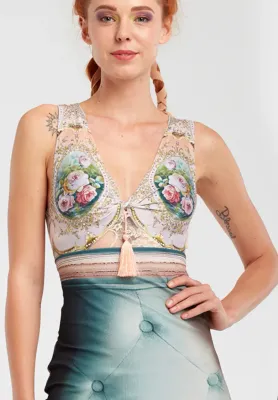 IPNG: Inna Me Rose Bouquet Decolletage Illusion Top