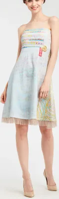 IPNG: Royal Summer Stamp Pastel Colors Illusion Midi Gown