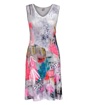 Simply Art Dolcezza: Receive The Best Things In Life Abstract Art Midi Dress 