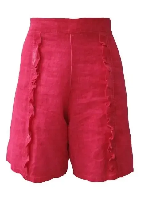 Maloka: Frills &amp; Thrills High Waisted Linen Shorts