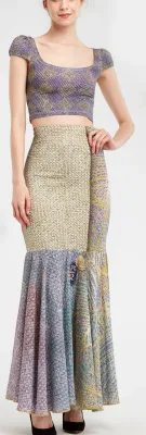 IPNG: Royal Summer Stamp Galaxy Tie Dye Illusion Gown Skirt