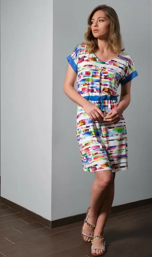 Paul Brial: Prismatic Tie Dye Drawstring Dress (1 Left!)