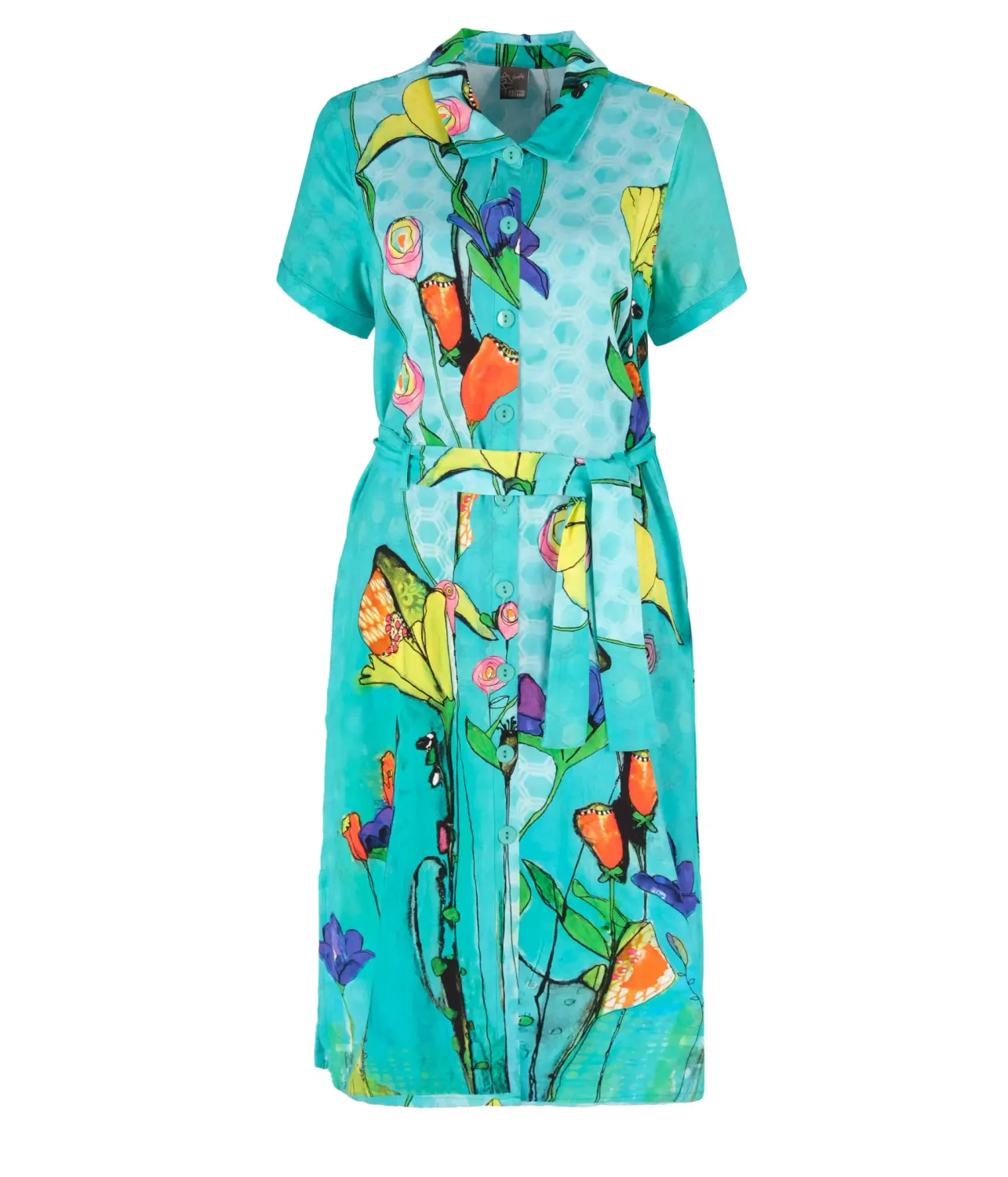 Simply Art Dolcezza: Grand Bouquet Abstract Art Midi Dress