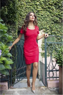 Maloka: Lace Floral Linen Dress (1 Left!)