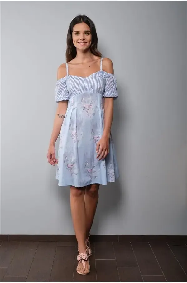 Paul Brial: Wild Lilies Romance Cold Shoulder Dress