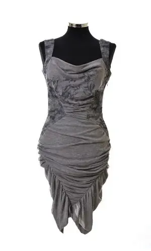 Angels Never Die Ruched Denim Linen Dress SOLD OUT