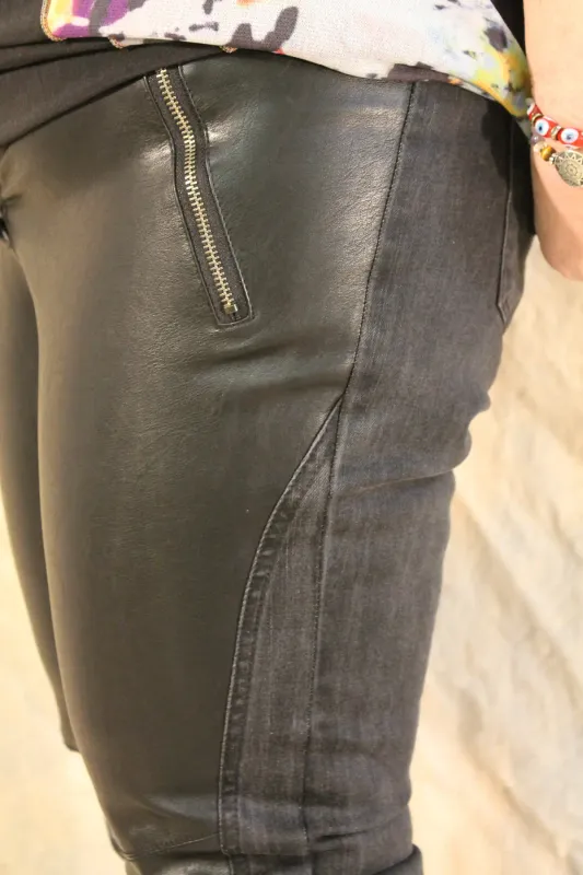 Lauren Vidal Luscious Leather Denim Pant