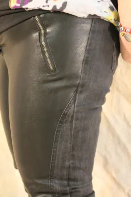 Lauren Vidal Luscious Leather Denim Pant