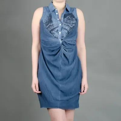 Angels Never Die Denim Shirt Dress