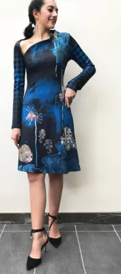IPNG: Turquarium Jeweled Underwater Illusion Scene Dress
