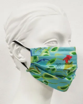 Paul Brial: Emerald Flower Protective Pleated Mask