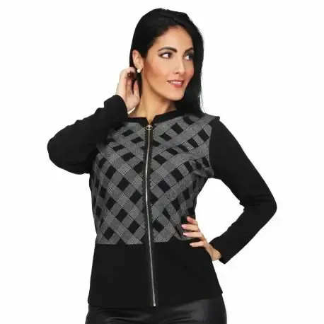 S'Quise Paris: Gingham Check Zip Top