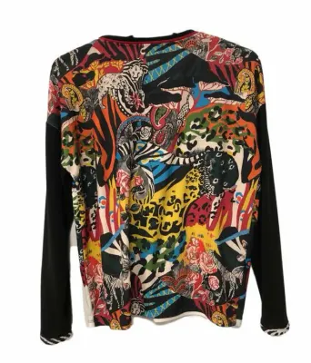 Maloka: Tiger Abstract Art Flared Sweater