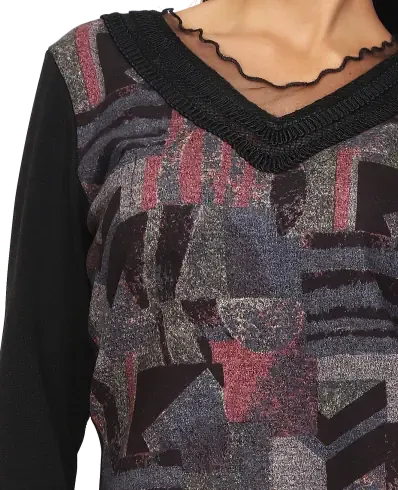 S'Quise Paris: Pink Dust Patchwork Top