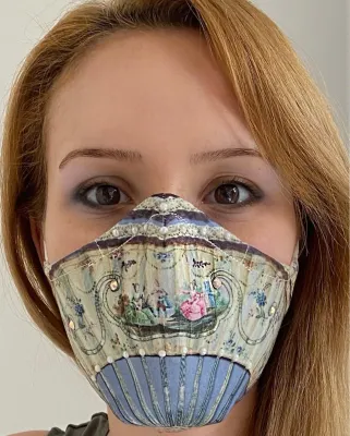 IPNG: Antique Romance Art Protective Mask (Ships Immed, 1 Left!)