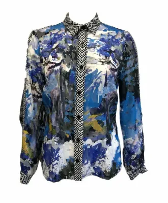 Maloka: Blue Beauty Buttoned Down Shirt