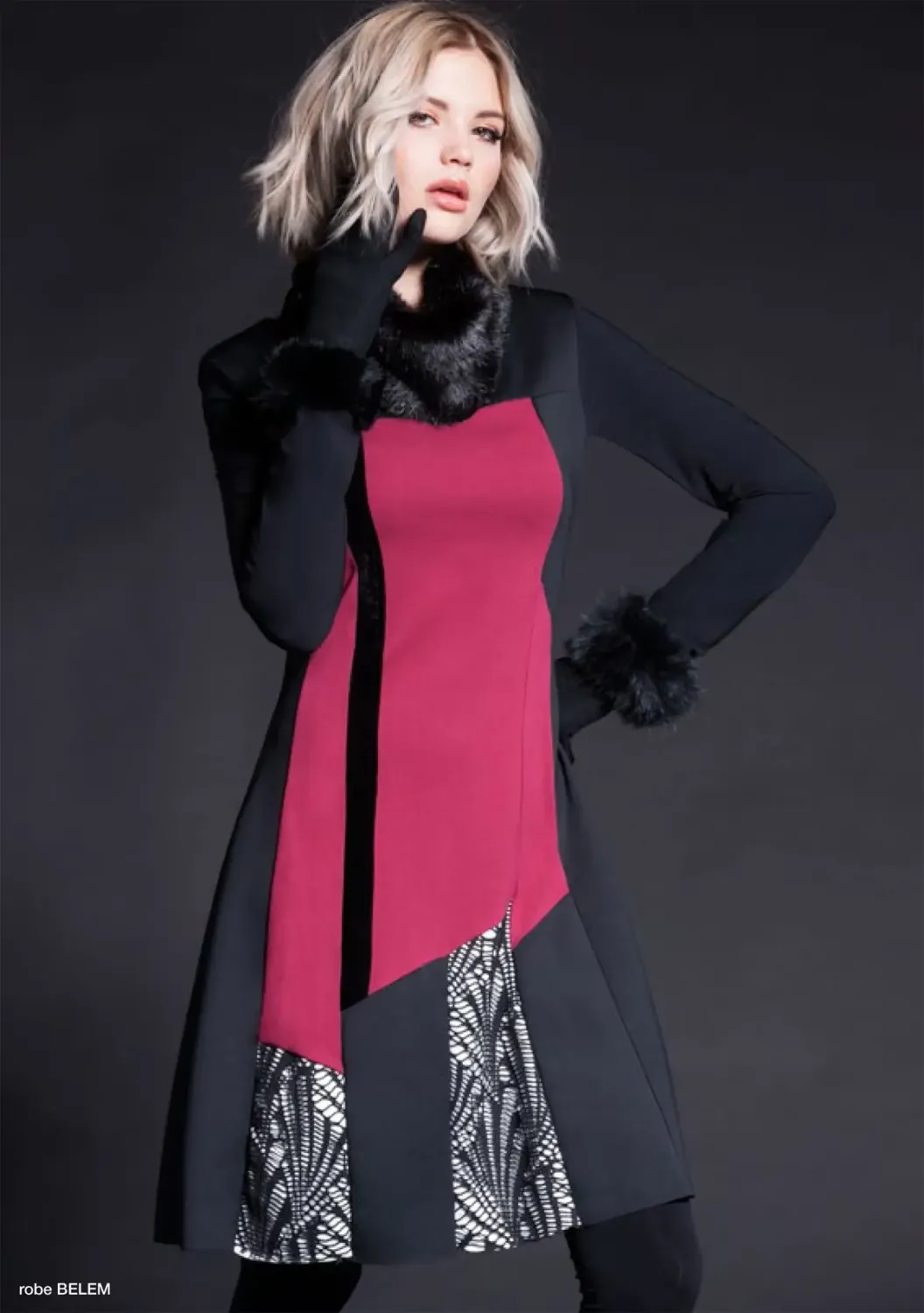 Maloka: Colored Diamond Twist Dress
