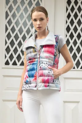 Simply Art Dolcezza: Receive The Best Things In Life Abstract Art Puffer Vest