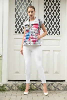 Simply Art Dolcezza: Receive The Best Things In Life Abstract Art Puffer Vest
