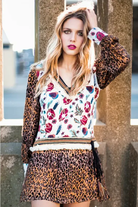 Savage Culture: Leopard Rose Petal Dress