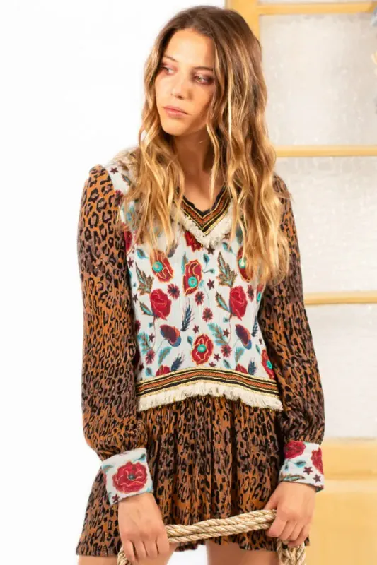 Savage Culture: Leopard Rose Petal Dress