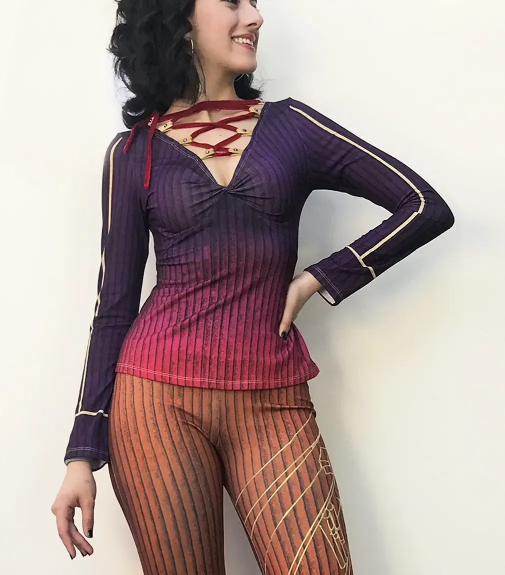 IPNG: Sliding Rooms Flared Illusion Blouse (Some Ship Immed!)