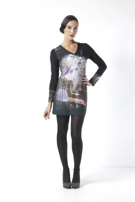 Les Fees Du Vent Couture: Notre Dame Cathedral Mini Dress/Tunic