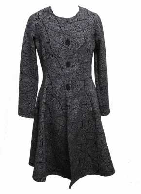 Maloka: Romantic Rainstorm Jacquard Flared Coat (1 Left!)